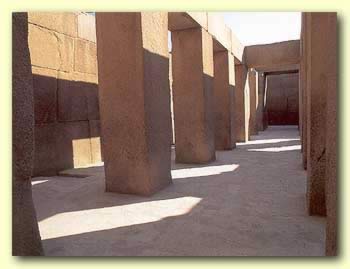 Massive Pillars within the Valley Temple