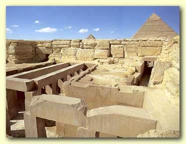 A view of the valley temple of Khafre